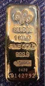 Kilobar (1 kg, 32,15 once) Oro puro al 99,99% raffinato da Pamp